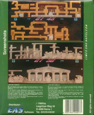 Limes & Napoleon box cover back
